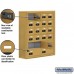 Salsbury Cell Phone Storage Locker - 6 Door High Unit (8 Inch Deep Compartments) - 16 A Doors and 4 B Doors - Gold - Surface Mounted - Resettable Combination Locks